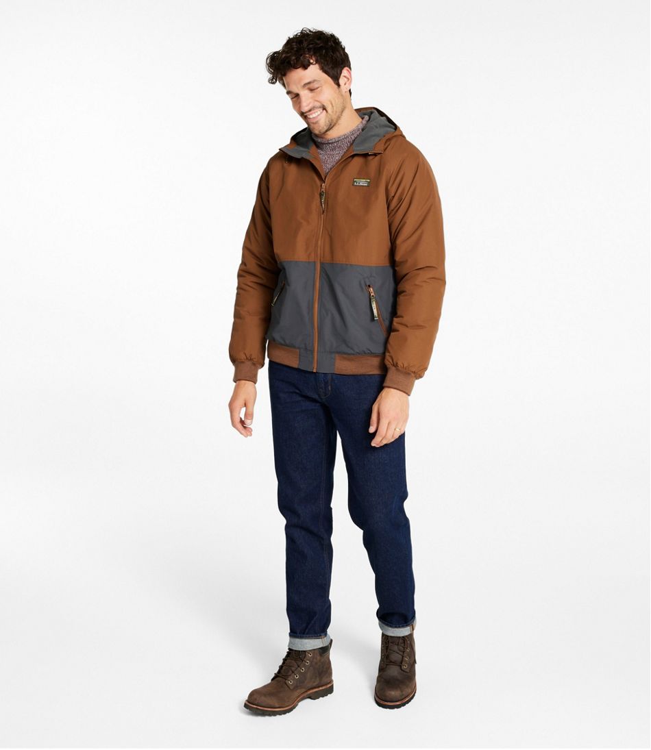 Men's Insulated 3-Season Bomber Hooded Jacket, Colorblock | L.L.Bean Trending