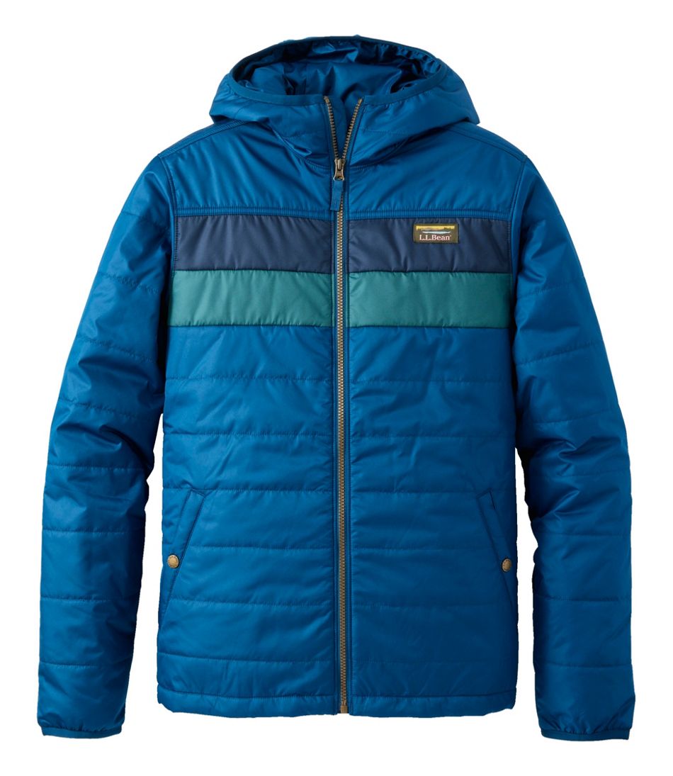 Men's Mountain Classic Puffer Hooded Jacket, Colorblock | L.L.Bean Best Seller