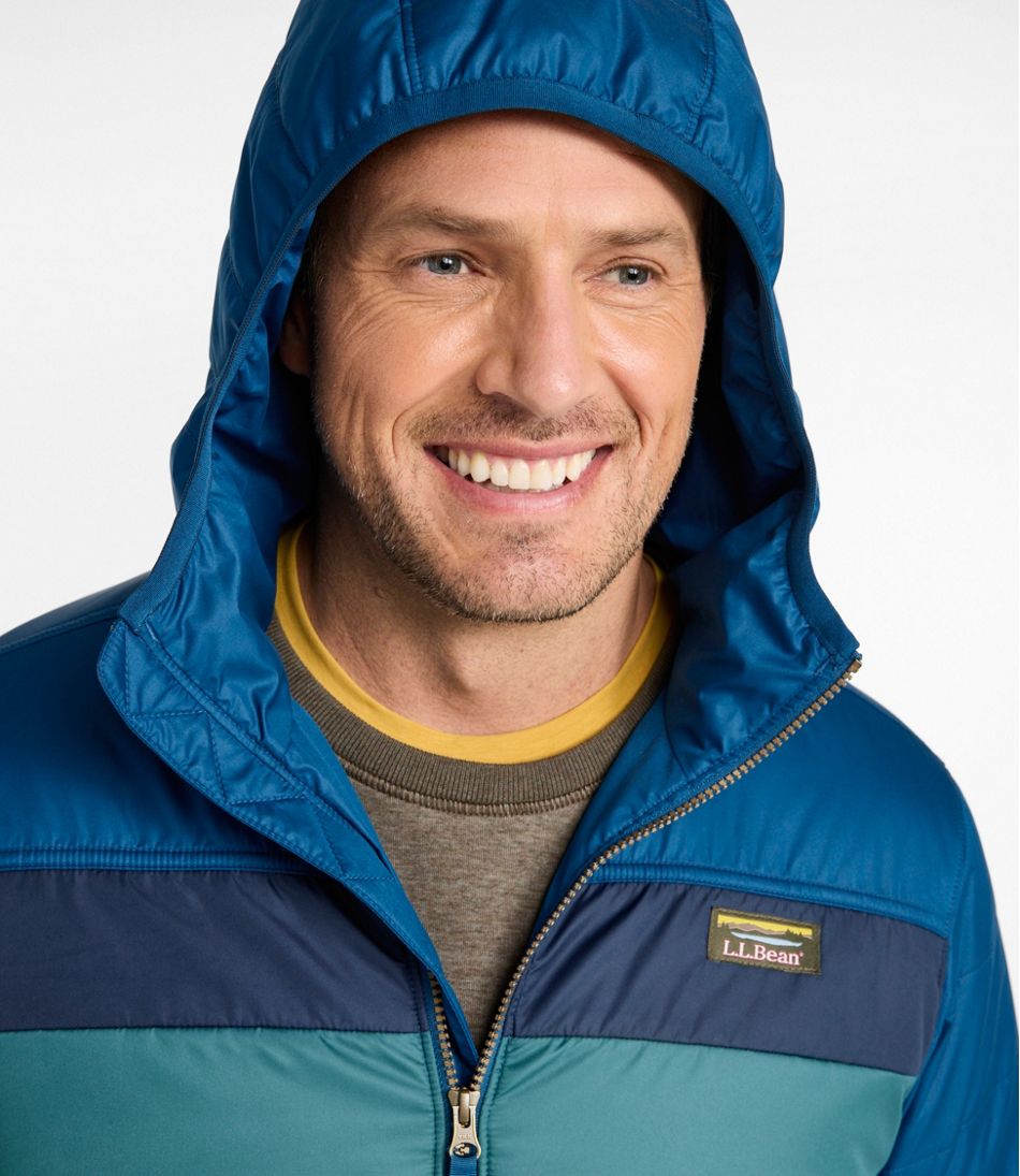 Men's Mountain Classic Puffer Hooded Jacket, Colorblock | L.L.Bean Best Seller