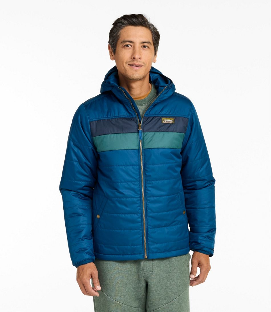 Men's Mountain Classic Puffer Hooded Jacket, Colorblock | L.L.Bean Best Seller