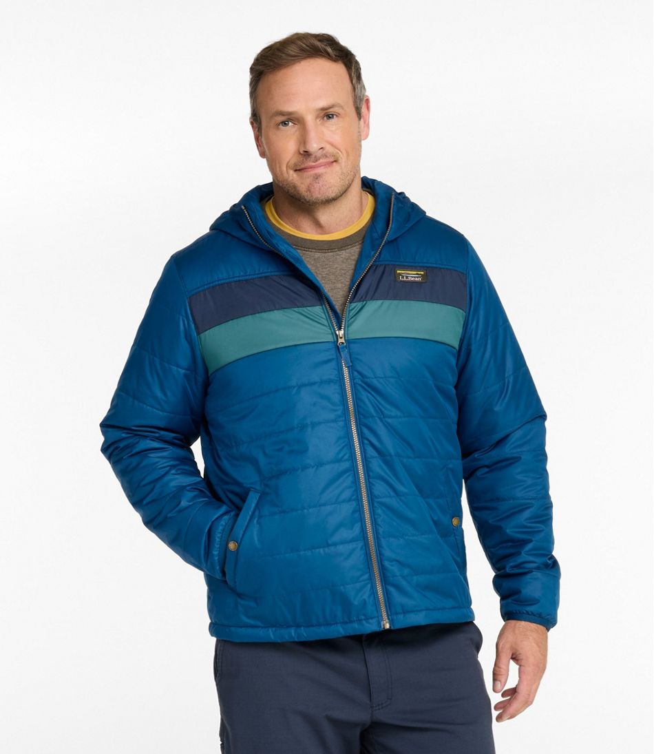 Men's Mountain Classic Puffer Hooded Jacket, Colorblock | L.L.Bean Best Seller