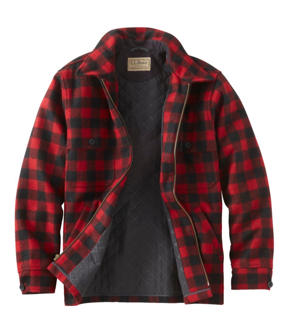 Men's Maine Guide Zip-Front Jac-Shirt with PrimaLoft, Plaid | L.L.Bean Essential