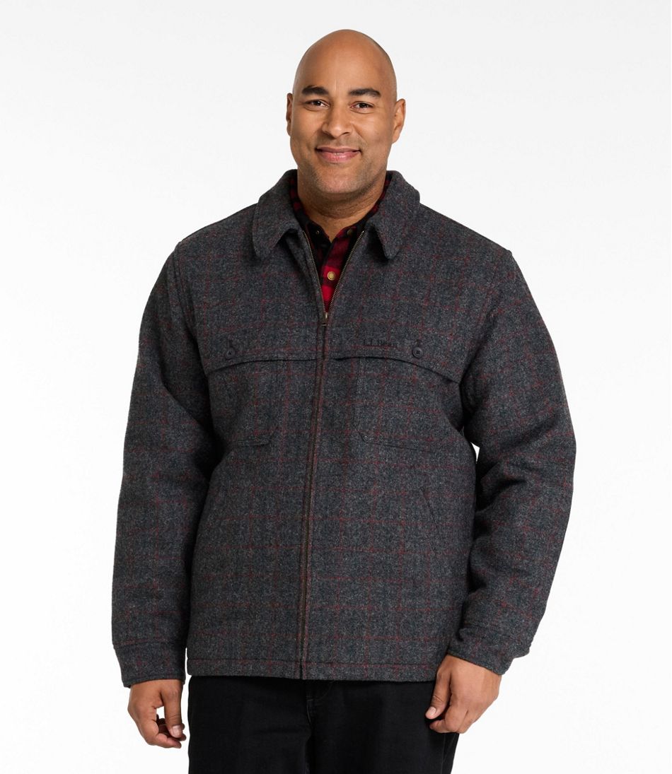 Men's Maine Guide Zip-Front Jac-Shirt with PrimaLoft, Plaid | L.L.Bean Essential