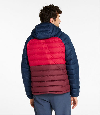 Men's Bean's Down Hooded Jacket, Colorblock | L.L.Bean Great Value