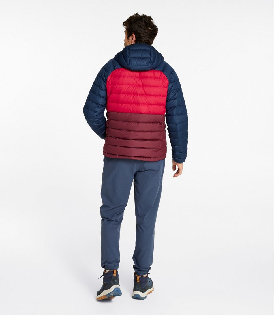 Men's Bean's Down Hooded Jacket, Colorblock | L.L.Bean Great Value