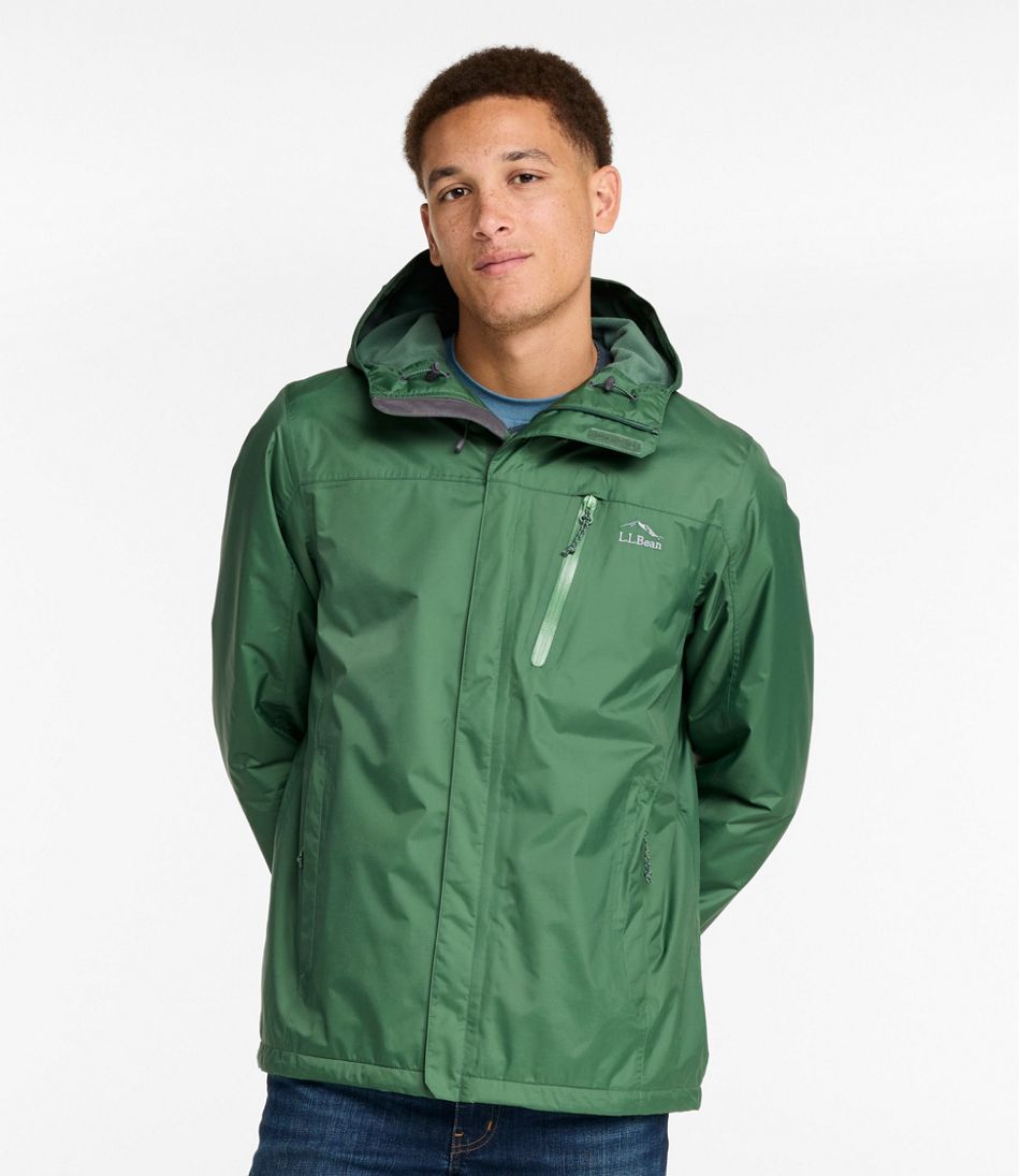 Men's Trail Model Rain Jacket, Fleece-Lined | L.L.Bean Great Value