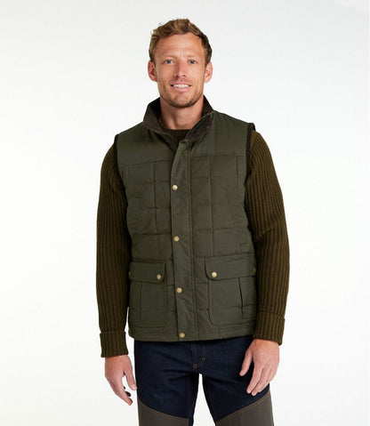 Men's L.L.Bean Upcountry Waxed Cotton Down Vest | L.L.Bean Featured