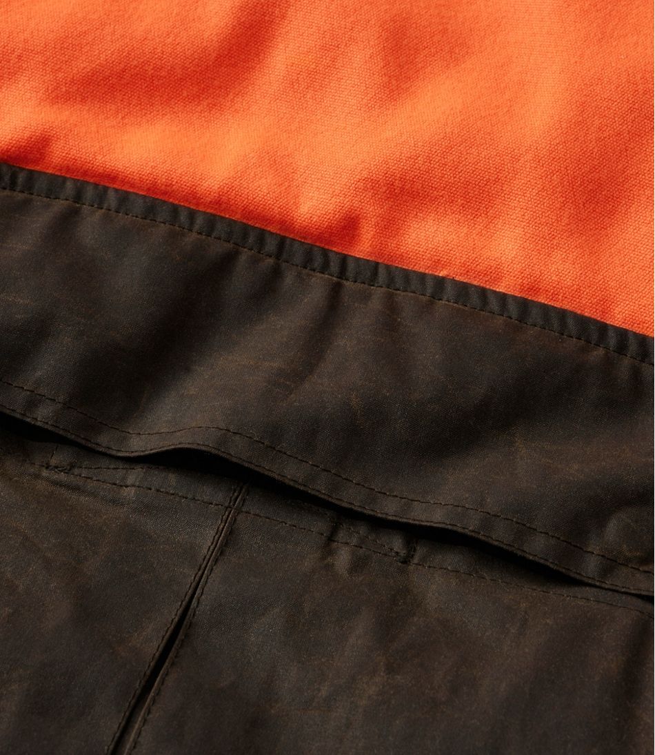 Men's Double L Waxed-Cotton Upland Vest, Hunter Orange | L.L.Bean Exclusive