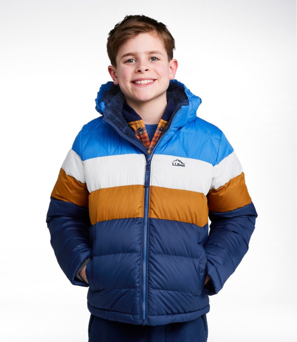 Kids' Bean's Down Jacket, Colorblock | L.L.Bean Signature