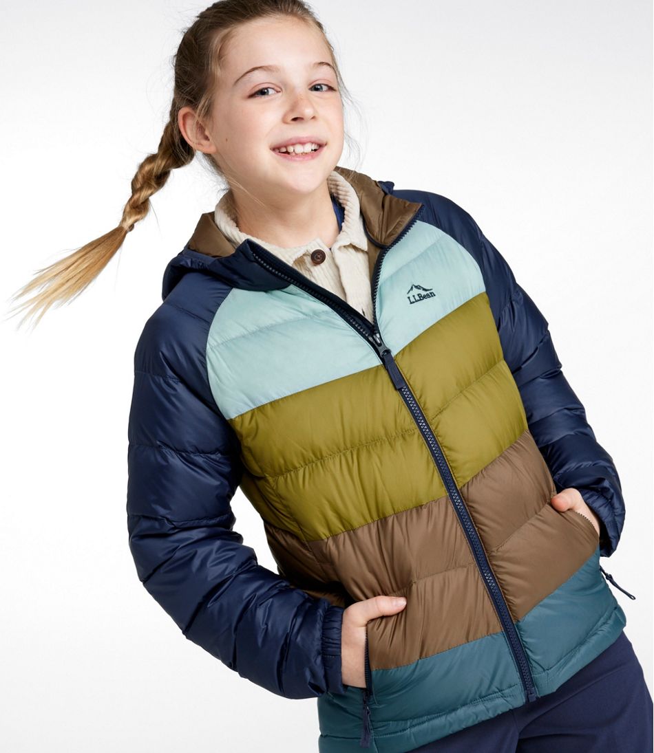 Kids' Ultralight 650 Down Jacket, Colorblock | L.L.Bean Essential