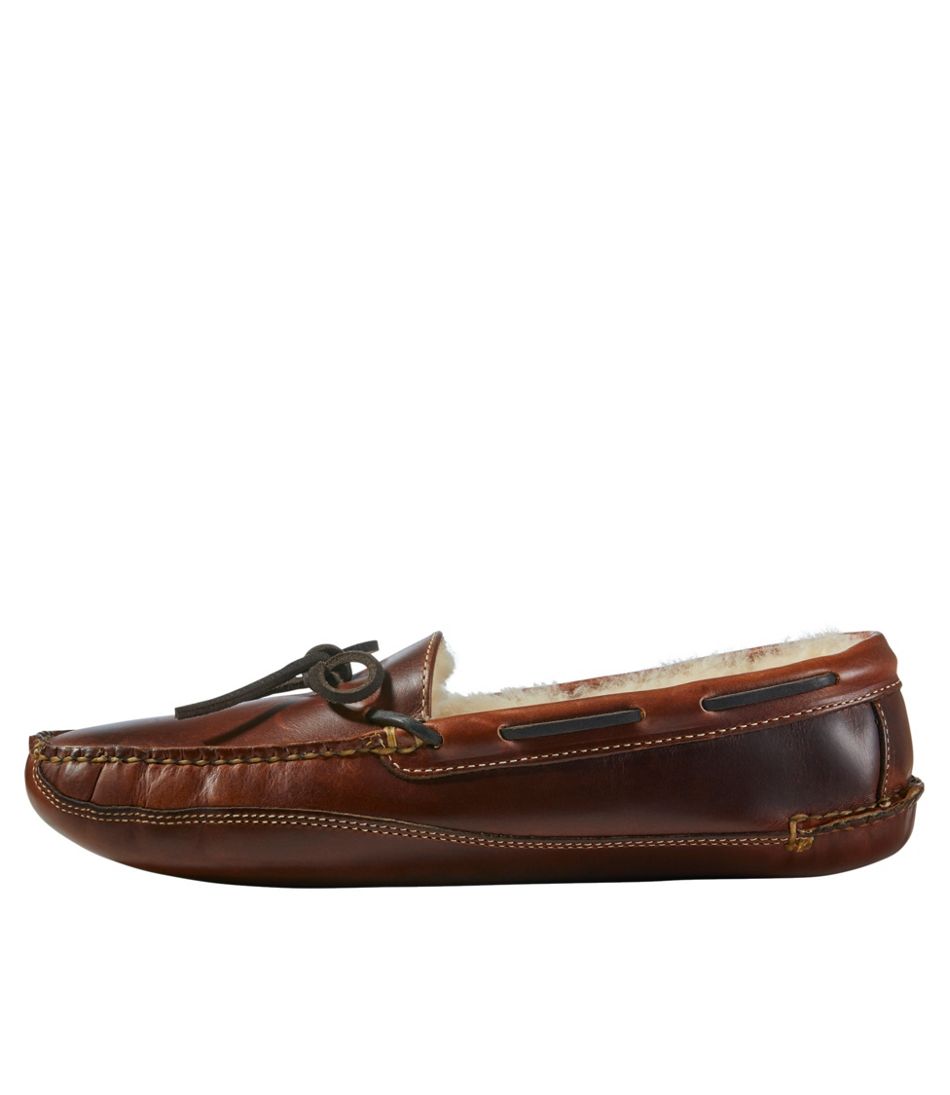 Men's Leather Double-Sole Slippers, Shearling-Lined | L.L.Bean Classic