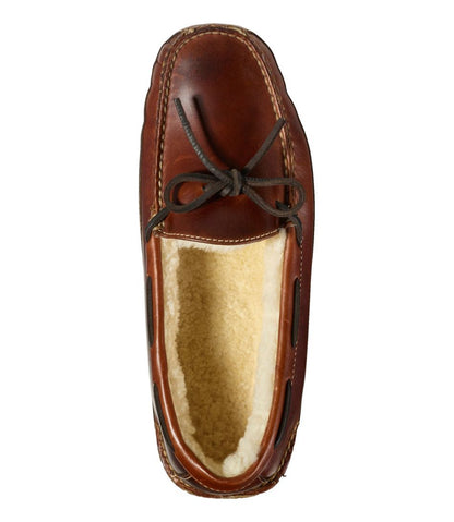 Men's Leather Double-Sole Slippers, Shearling-Lined | L.L.Bean Classic
