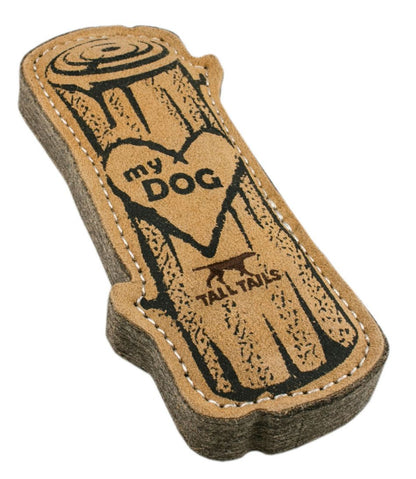 Natural Leather & Wool Love My Dog Log Dog Toy | L.L.Bean Classic