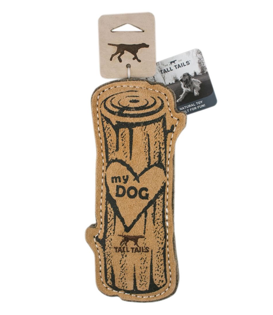 Natural Leather & Wool Love My Dog Log Dog Toy | L.L.Bean Classic