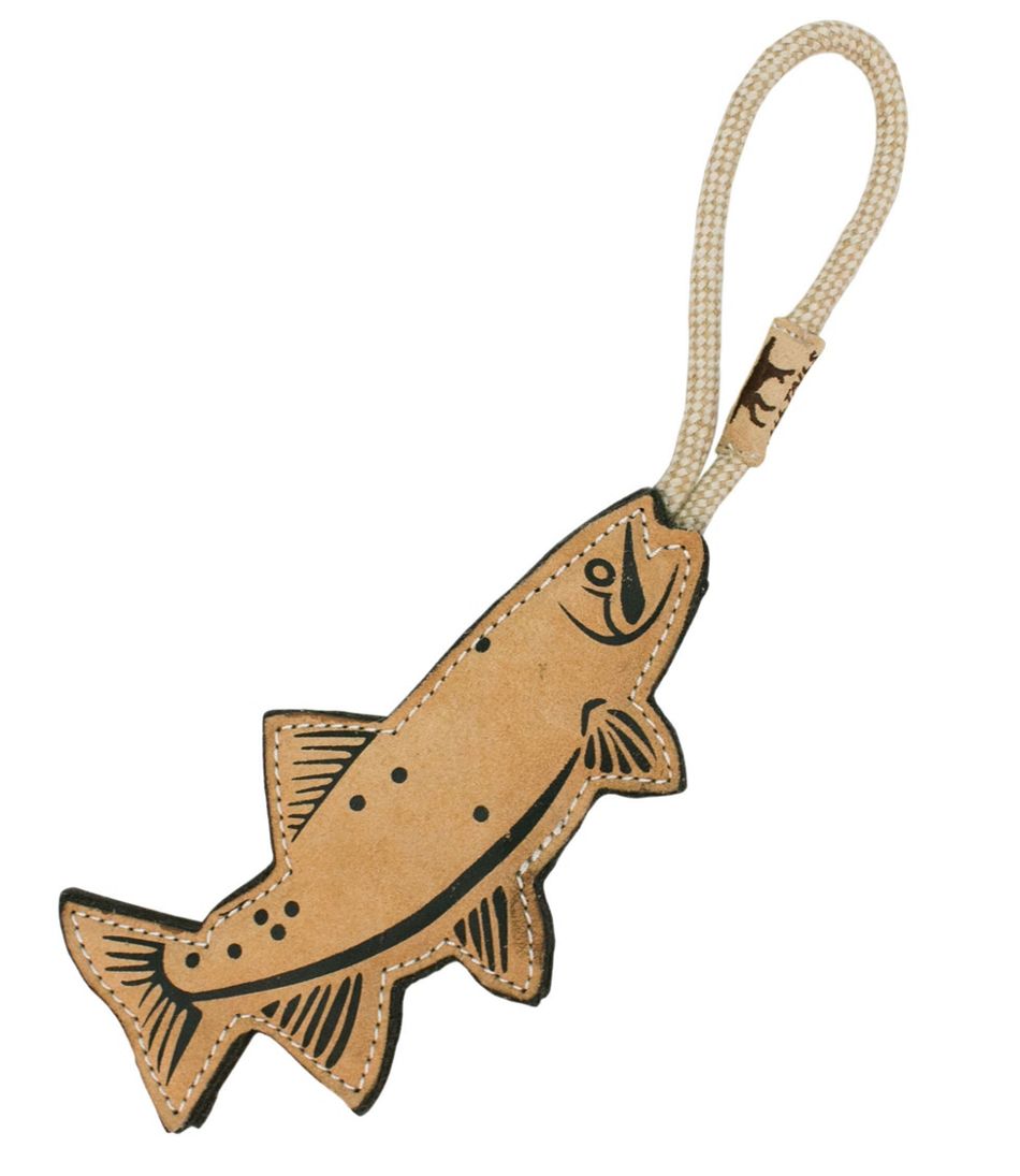 Natural Leather and Wool Fish Dog Tug Toy | L.L.Bean Recommended