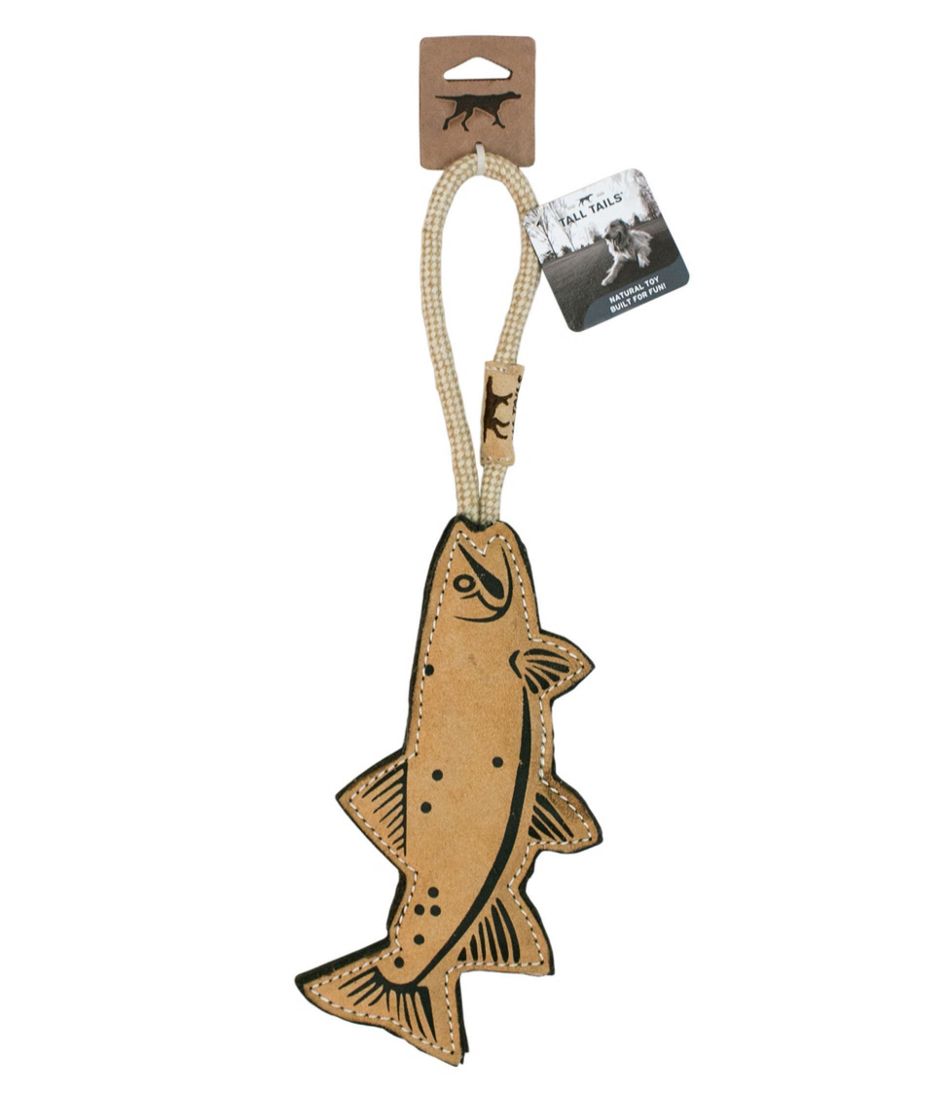 Natural Leather and Wool Fish Dog Tug Toy | L.L.Bean Recommended