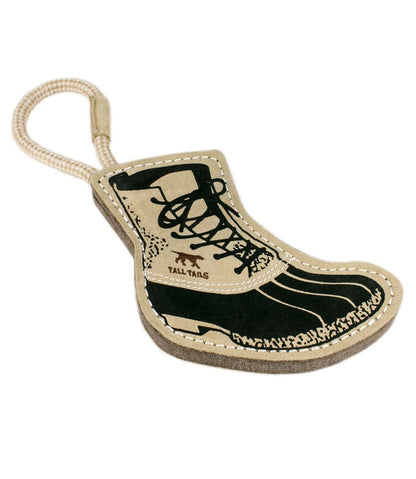 Natural Leather and Wool Bean Boot Tug Dog Toy | L.L.Bean Value