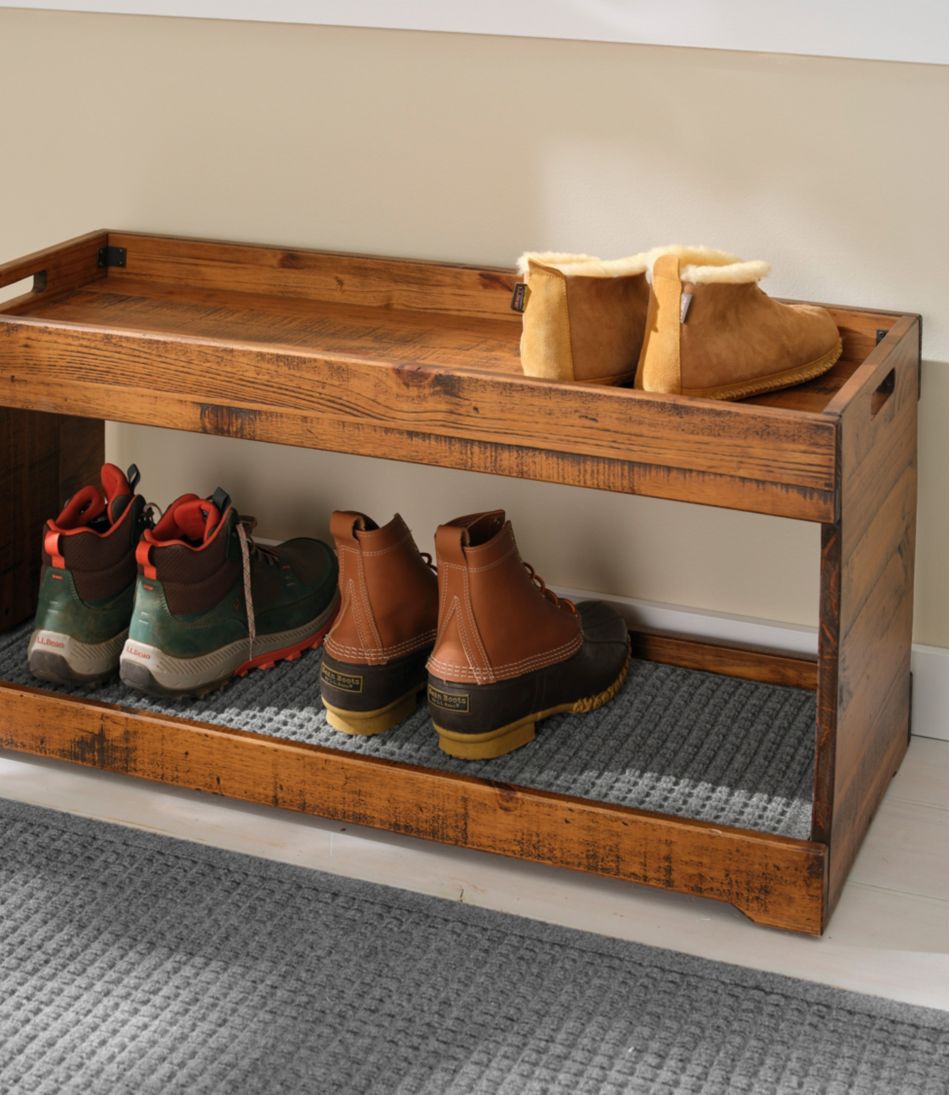 Rustic Wooden Two Tier Boot Tray | L.L.Bean Signature