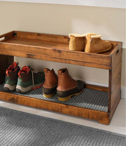 Rustic Wooden Two Tier Boot Tray | L.L.Bean Signature