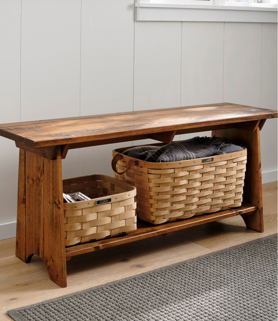 Rustic Wooden Mudroom Bench, Large | L.L.Bean Latest