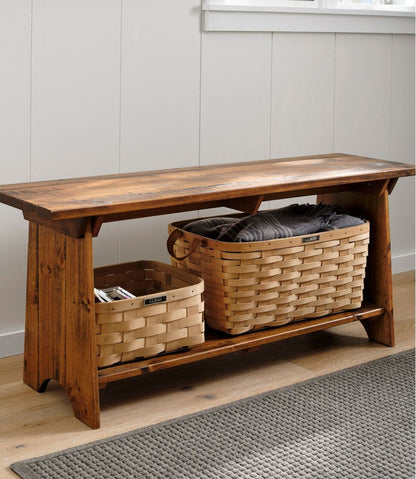 Rustic Wooden Mudroom Bench, Large | L.L.Bean Latest