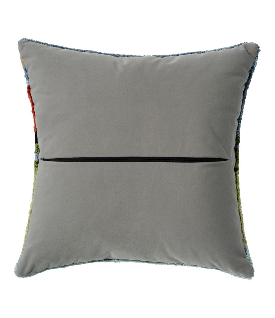 Indoor/Outdoor Hooked Pillow, Dogs in Canoe | L.L.Bean Signature