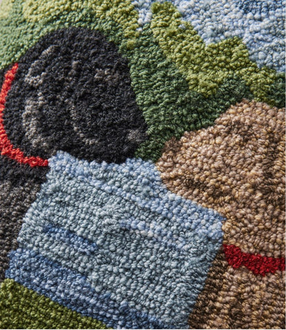 Indoor/Outdoor Hooked Pillow, Mountain Dogs | L.L.Bean Latest
