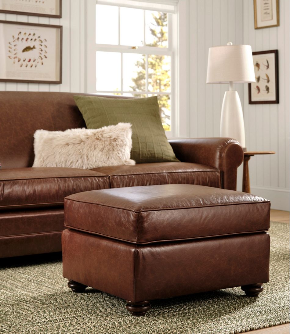 Bean's Leather Lodge Ottoman | L.L.Bean Best Seller