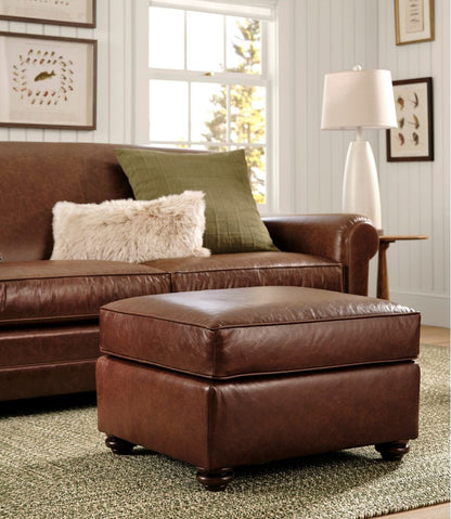 Bean's Leather Lodge Ottoman | L.L.Bean Best Seller