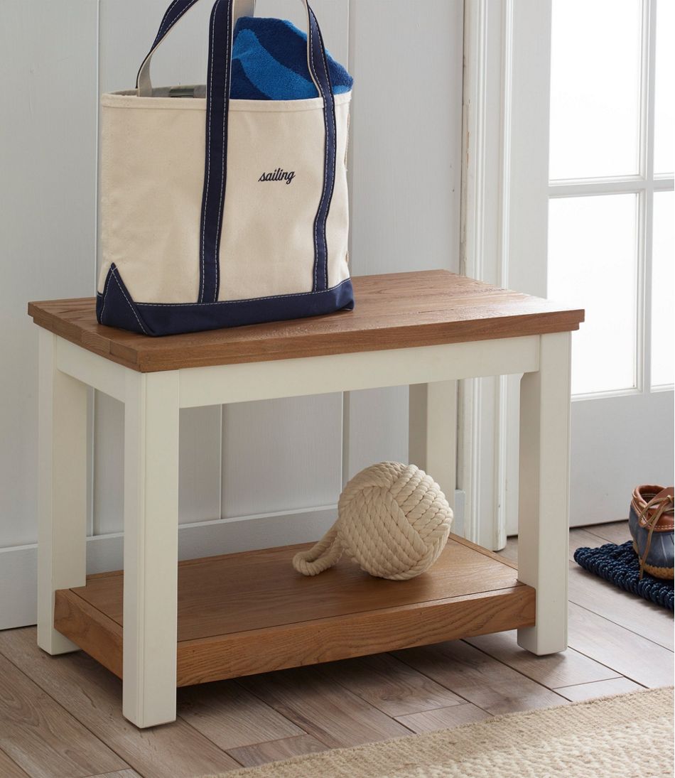 Painted Farmhouse Bench, Wood Top | L.L.Bean Exclusive