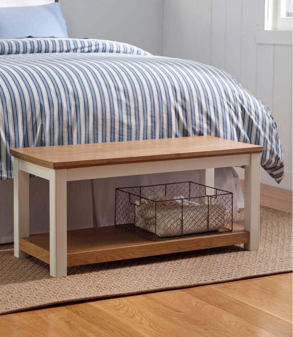 Painted Farmhouse Bench, Wood Top | L.L.Bean Exclusive