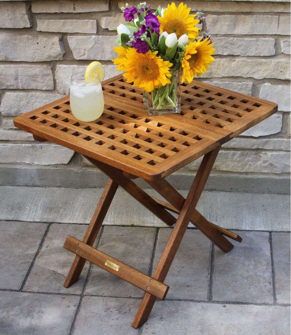 Eucalyptus Folding Side Table | L.L.Bean Classic