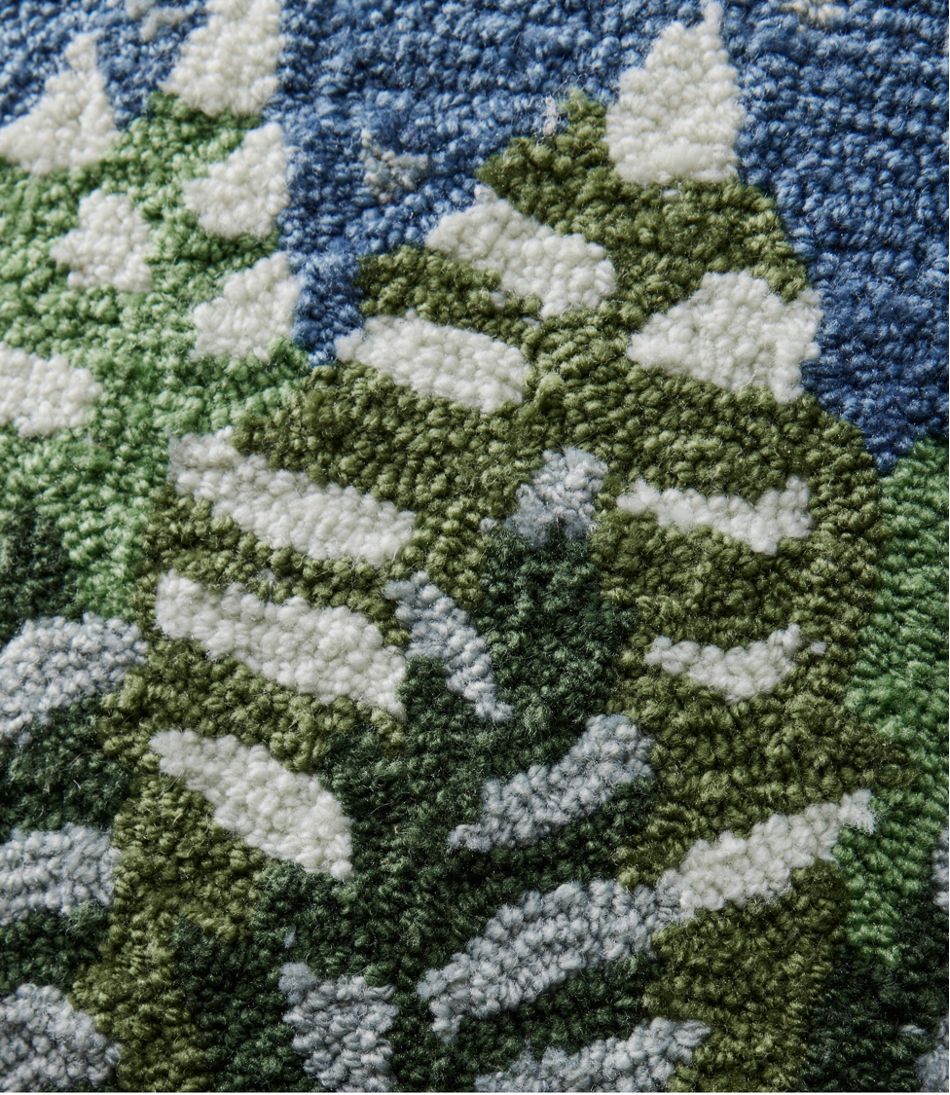 Indoor/Outdoor Hooked Pillow, Frosted Trees | L.L.Bean Trending