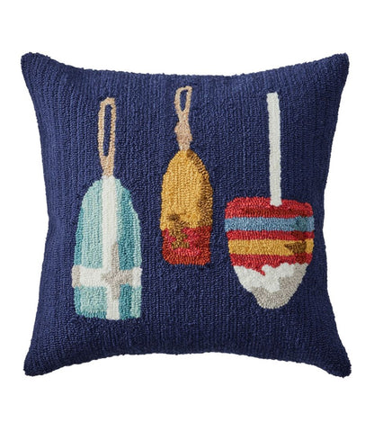 Indoor/Outdoor Hooked Pillow, Buoys | L.L.Bean Recommended