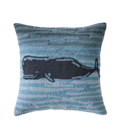 Indoor/Outdoor Hooked Pillow, 18x18 Whale | L.L.Bean Latest