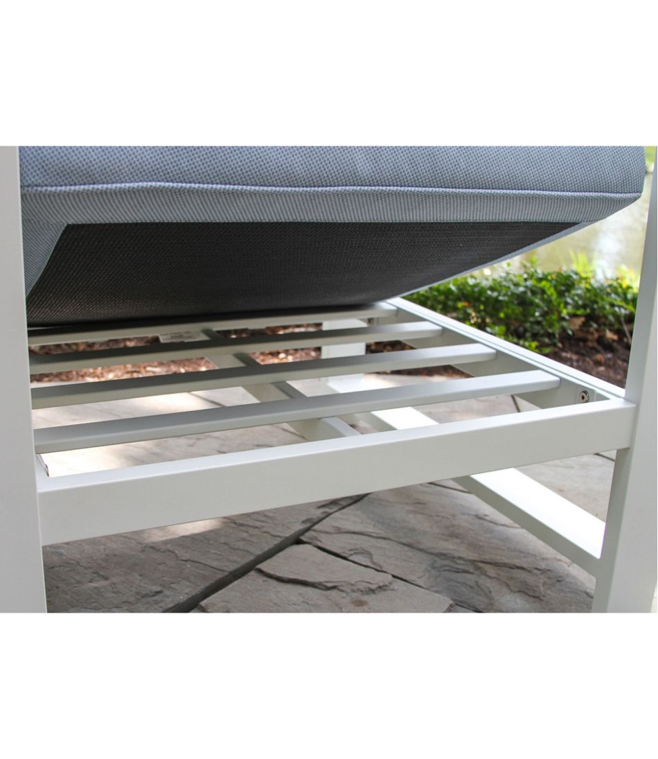 White Aluminum Deep Seating Armchair with Blue Cushions, Set of Two | L.L.Bean Featured