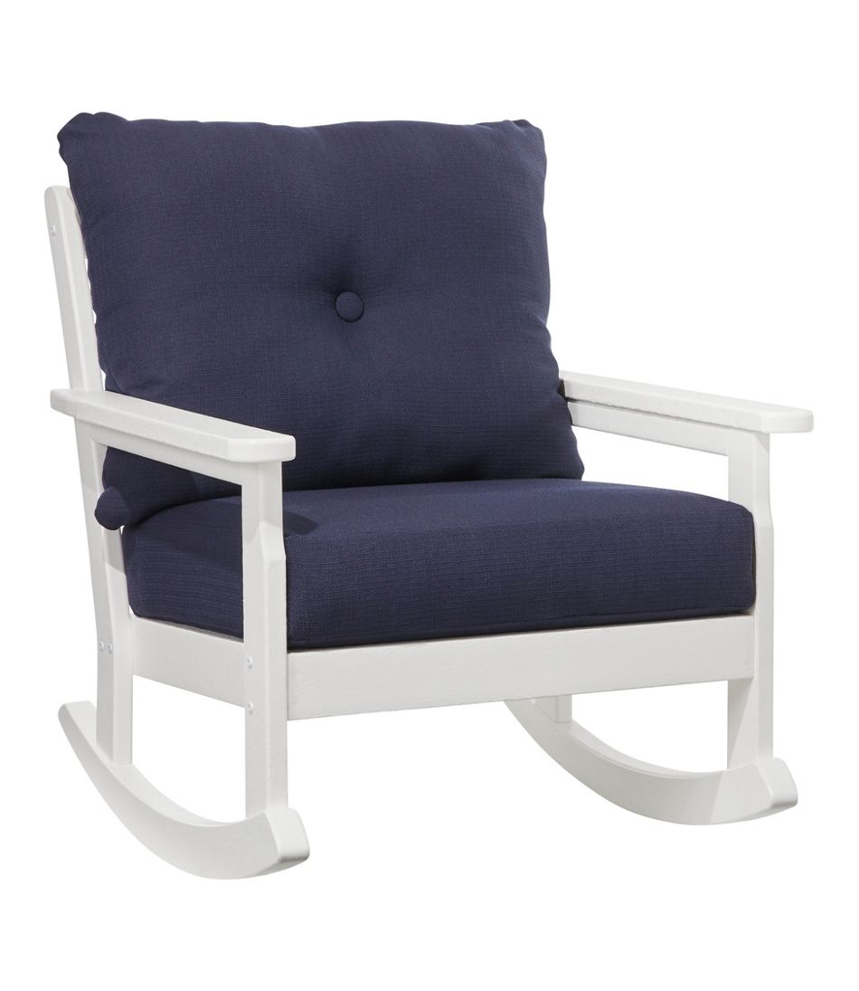 All-Weather Patio Rocker with Textured Cushion, White | L.L.Bean Great Value