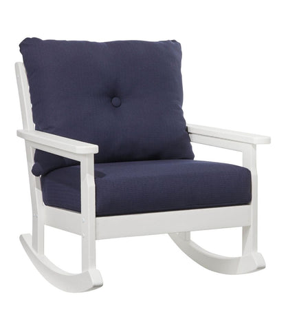 All-Weather Patio Rocker with Textured Cushion, White | L.L.Bean Great Value