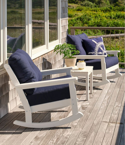 All-Weather Patio Rocker Set with Side Table, White | L.L.Bean Latest
