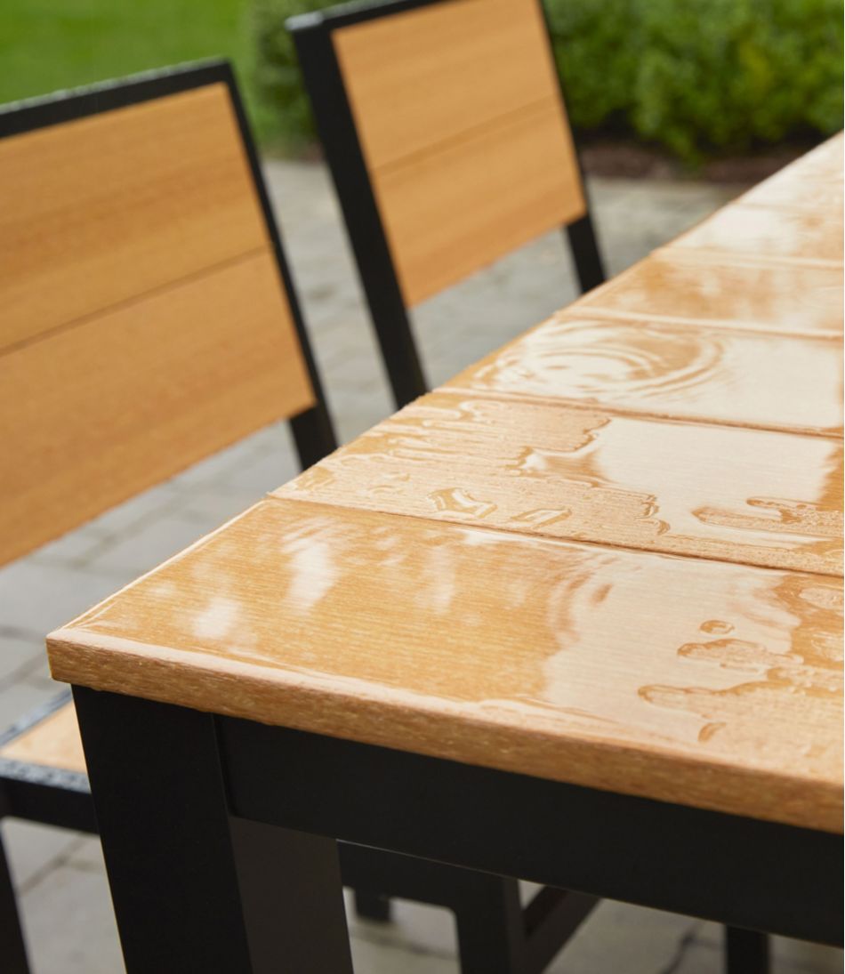 Aluminum/Recycled Poly Lumber Farmhouse Dining Set, Black | L.L.Bean Popular