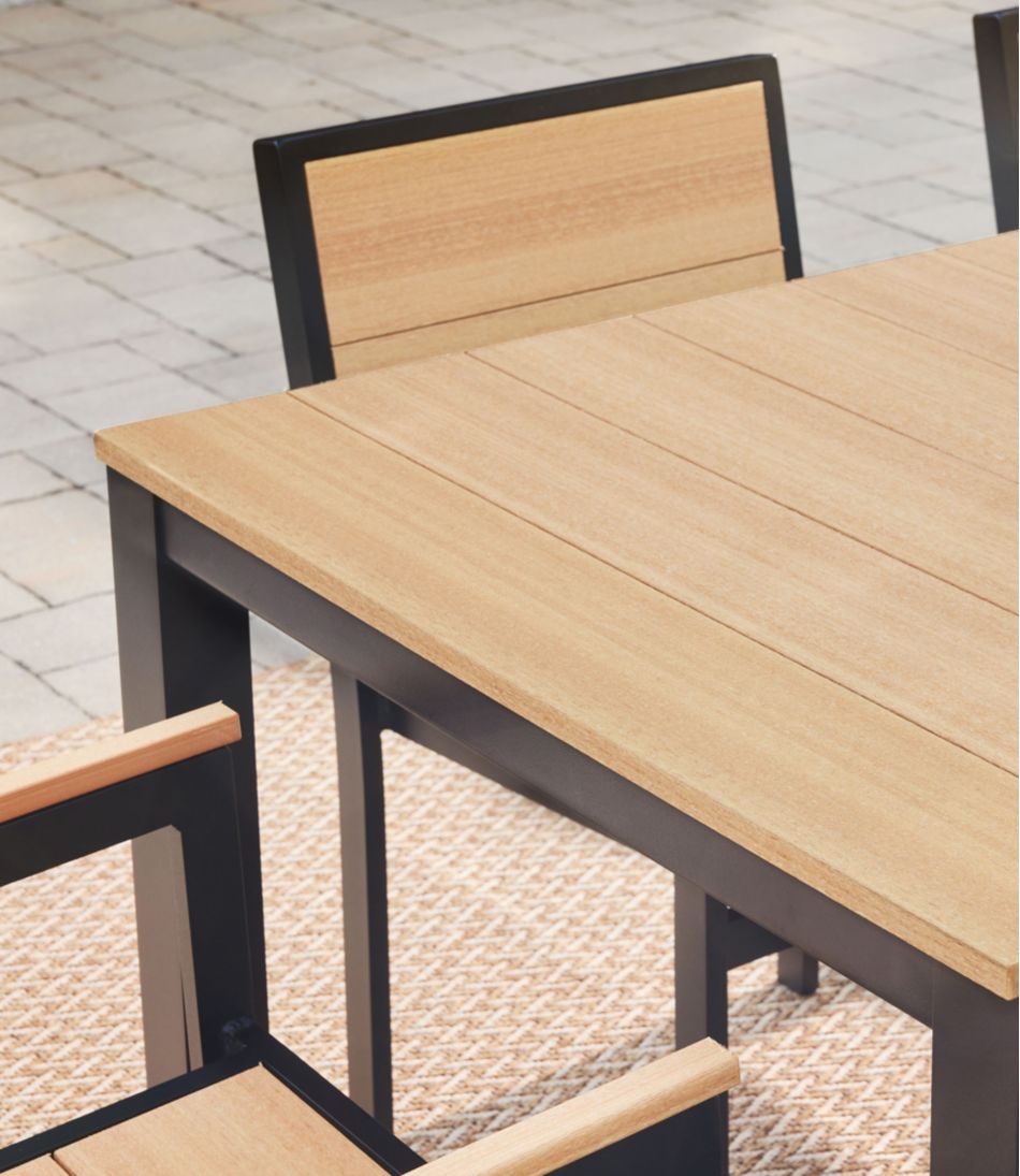 Aluminum/Recycled Poly Lumber Farmhouse Dining Set, Black | L.L.Bean Popular
