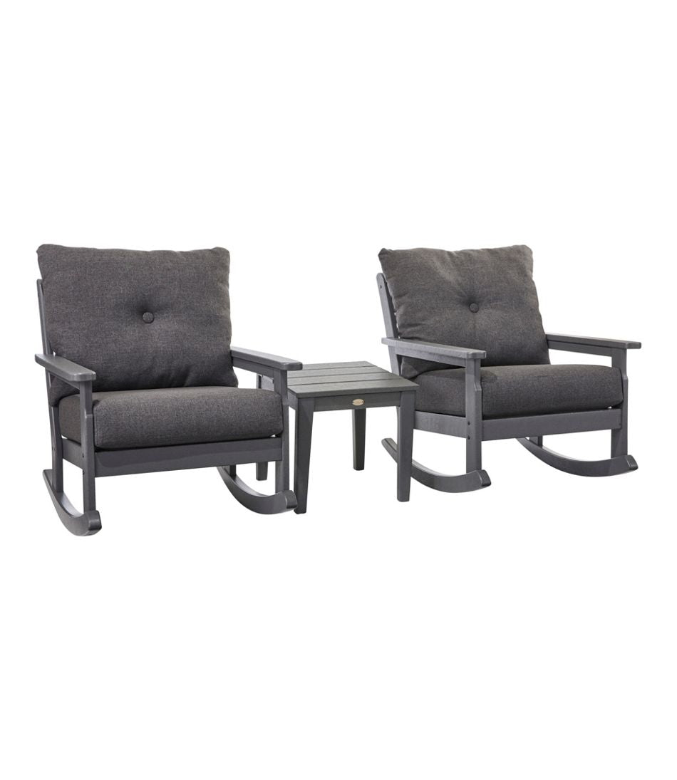 All-Weather Patio Rocker Set with Side Table, Slate Gray | L.L.Bean Exclusive