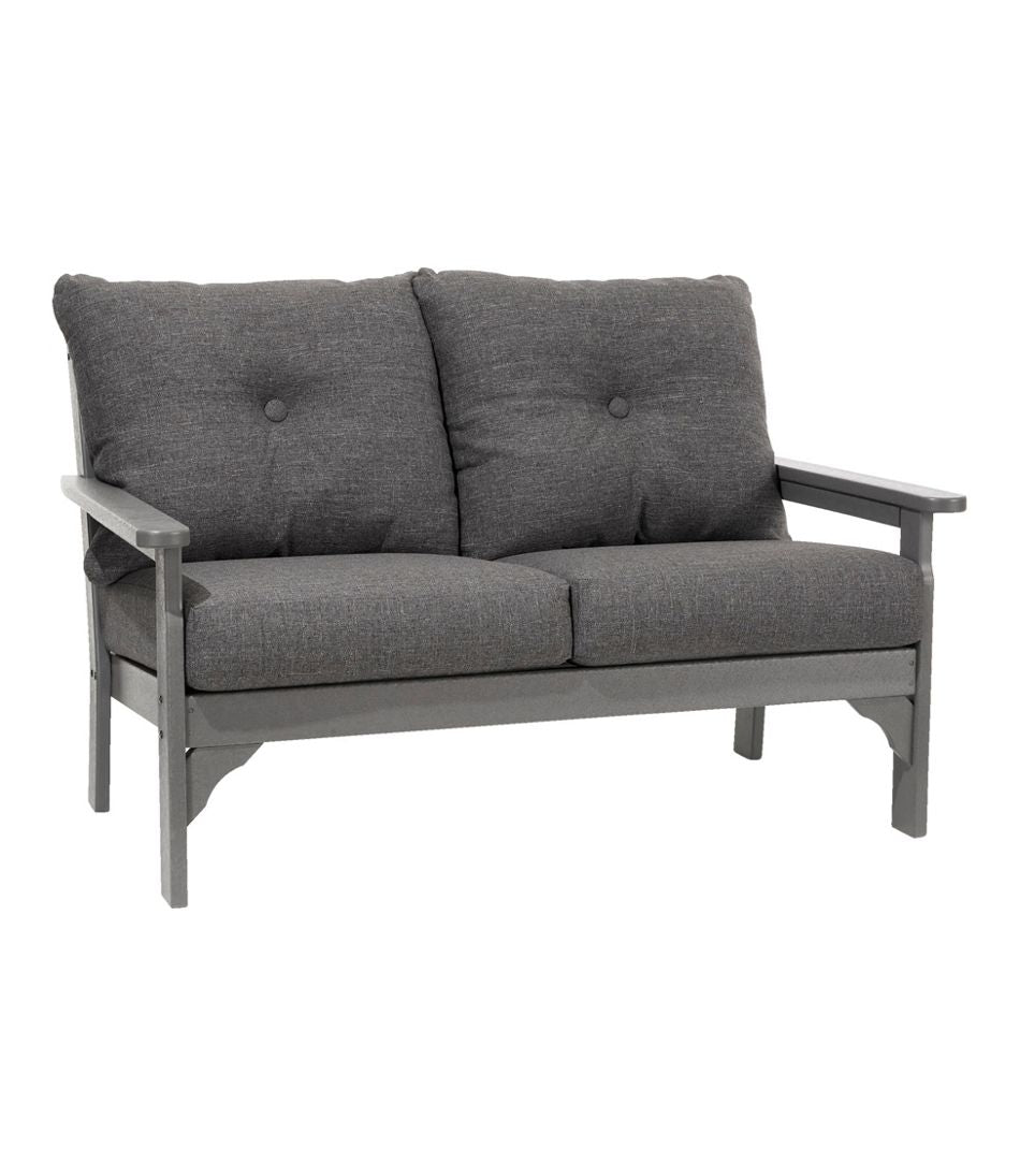 All-Weather Patio Loveseat with Textured Cushion, Slate Gray | L.L.Bean Signature