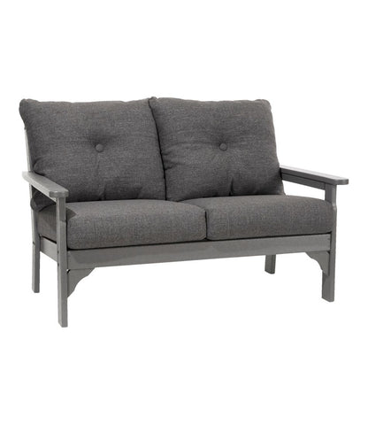 All-Weather Patio Loveseat with Textured Cushion, Slate Gray | L.L.Bean Signature