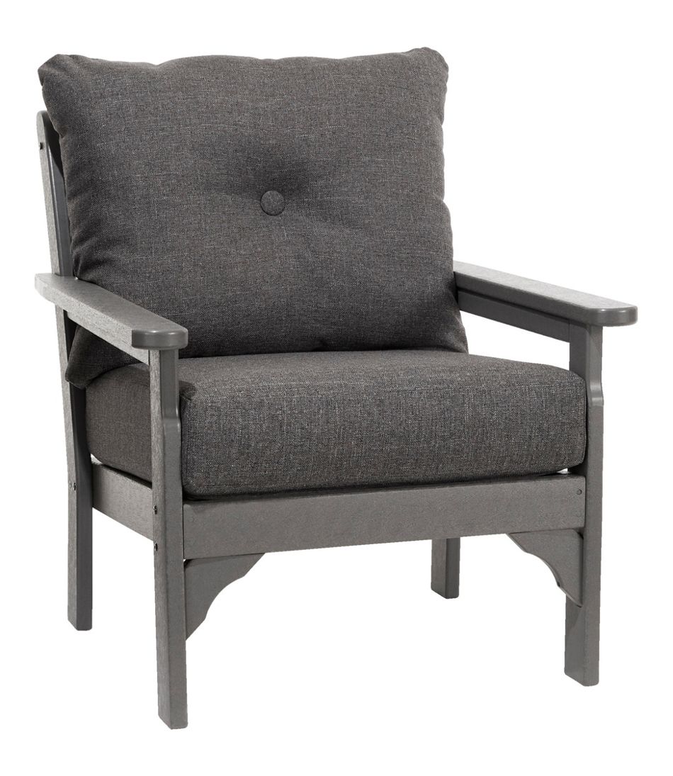 All-Weather Patio Chair with Textured Cushion, Slate Gray | L.L.Bean Classic