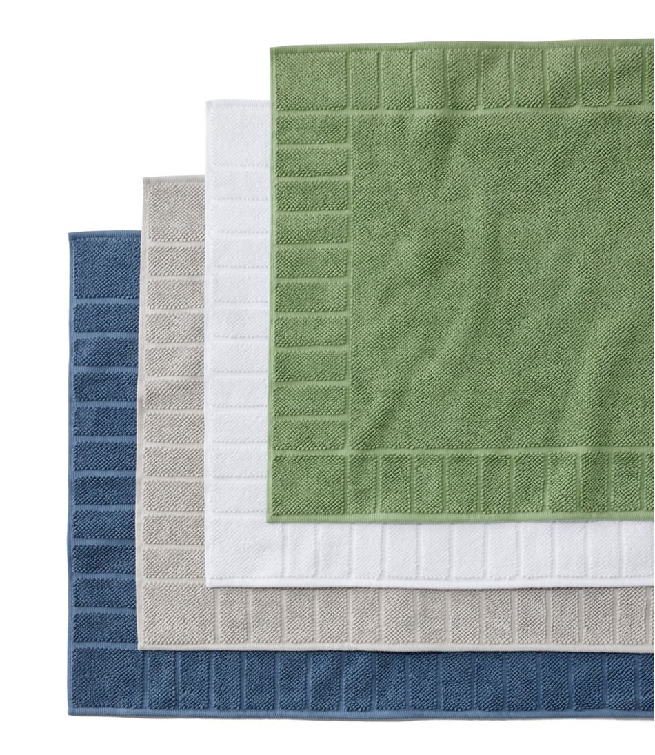 Organic Cotton Textured Bordered Bath Mat | L.L.Bean Everyday
