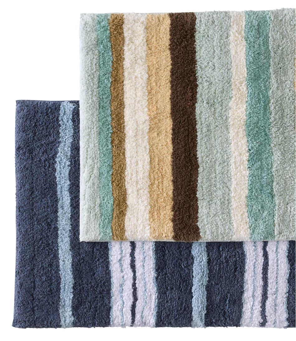 Premium Cotton Bath Mat, Multistripe | L.L.Bean Recommended