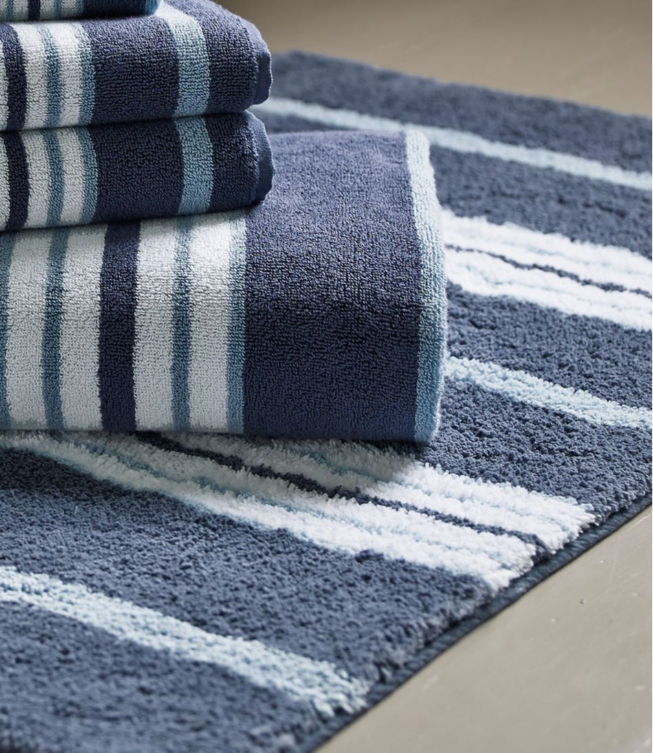 Premium Cotton Bath Mat, Multistripe | L.L.Bean Recommended