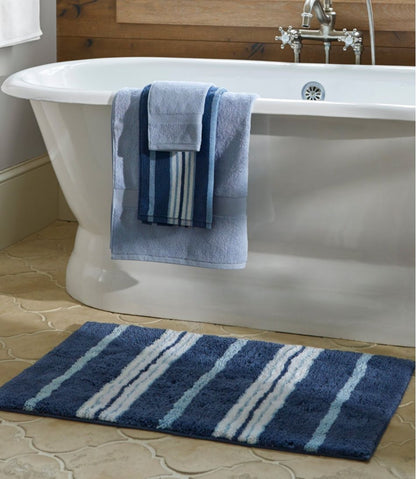 Premium Cotton Bath Mat, Multistripe | L.L.Bean Recommended