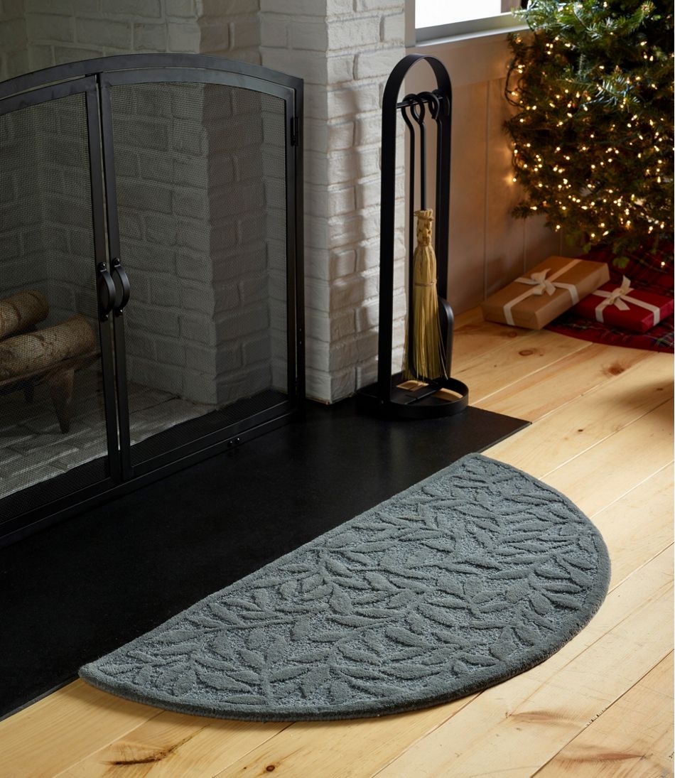 Wool Hearth Rug, Crescent, Leaf | L.L.Bean Great Value
